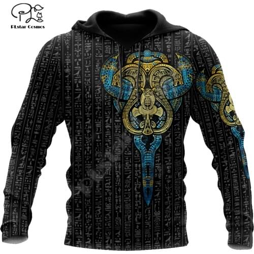 PLstar Cosmos NewFashion God Horus Egyptian Pharaoh Anubis Ancient Egypt Tattoo 3DPrint Men/Women Harajuku Jacket Zip Hoodies M6