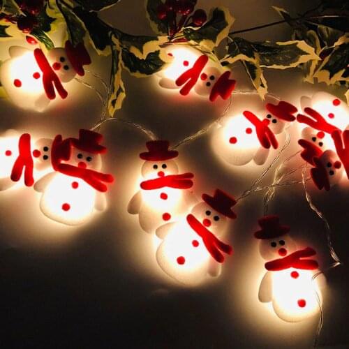 Christmas Decoration Snowman LED Garland String Lights Christmas Tree Hanging Lantern Xmas Home Lighting Decor Navidad New Year