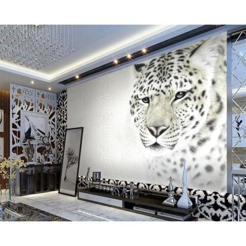 Beibehang Custom Wallpaper Living Room Bedroom Mural Modern Fashion Leopard Leopard TV Wall Decorative Painting 3d wallpaper