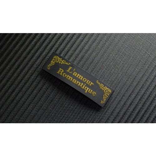 Separate cut folded clothing labels custom private brand woven labels and tags DSLB022-24