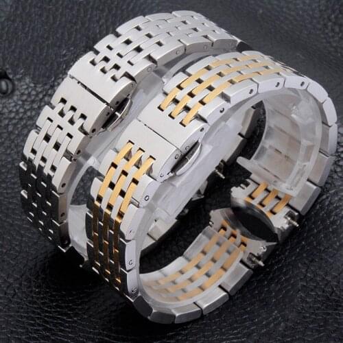 Watch Band For Tissot LE LOCLE T41 Solid Stainless Steel Watch Strap 19mm Man Watch Accessories Folding Clasp Watch Bracelet