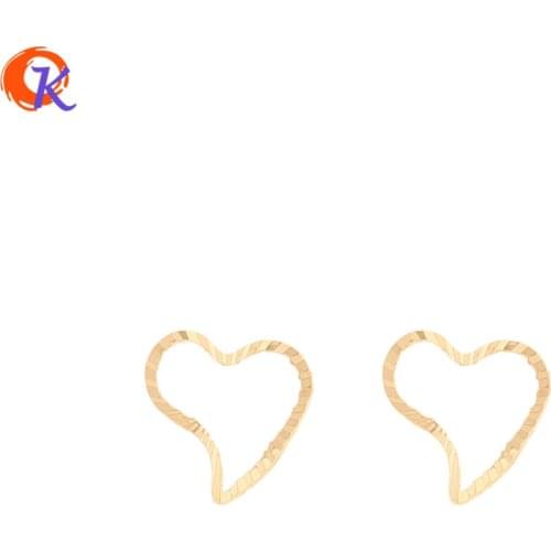 Cordial Design 100Pcs 10*10MM Jewelry Accessories/Hand Made/Heart Shape/Earring Findings/Genuine Gold Plating/DIY Earring Making