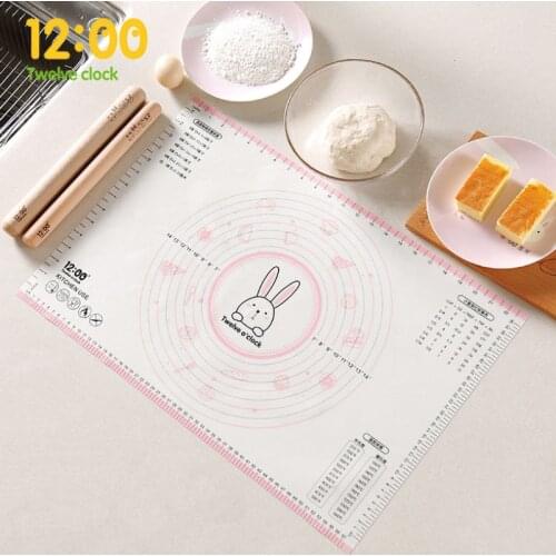 Silicone Mat 60*80cm Cake Baking Mat Pastry Mat Non-Stick Silicone Baking Mat Candy Pizza Rolling Dough Mat Cake Mat Dough Pad