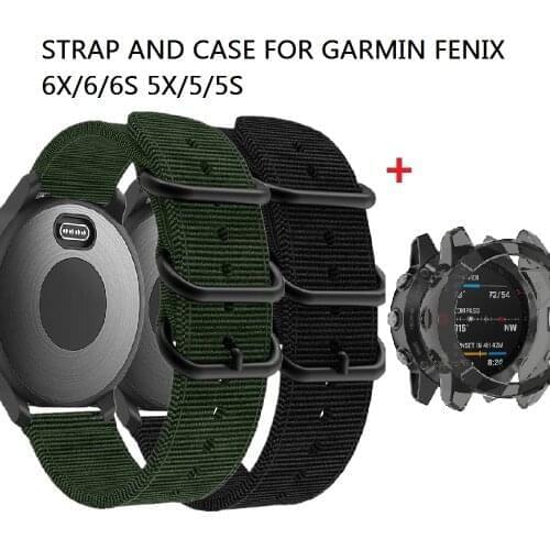 Smart Watch Band Straps case For Garmin Fenix 6 6S 6X Pro 5X 5 5S Plus 3 3HR Forerunner 935 945 Strap Nylon Bracelet