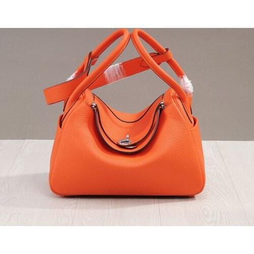 Spring/Summer 2021 New Medicine Box Big Bag Quality First Layer Cowhide Shoulder Handbag Leather Female Bag