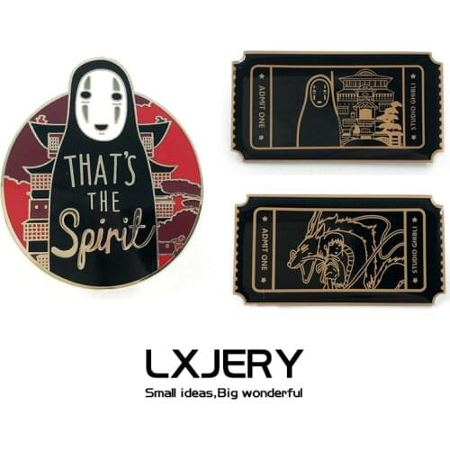 Spirited Away Enamel Pin Badge On Backpack No Face man Brooch Pins For Clothes Broche For Women Girls Gift