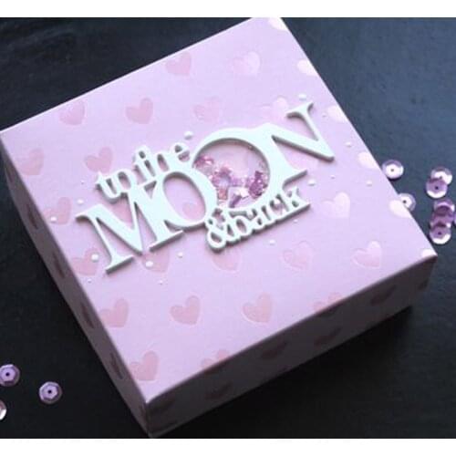 To The Moon&Back Die Cuts For Cards Making Phrase Metal Cutting Dies Stencils 2020