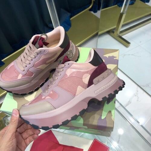 Genuine Leather Women Sneakers Women White Canvas Shoes Sneakers Platform Woman Casual Flats Lace-up Women trainers Shoes 2021