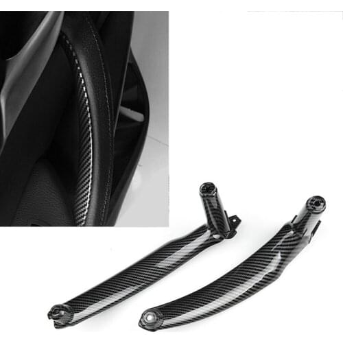 1 Pair Carbon Fiber Car Inner Door Handle Holder Auto Interior Right Accessories for BMW E70 X5 E71 X6