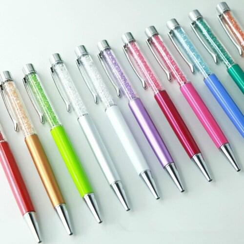 1 pcs Crystal Pen Diamond Ballpoint Pens Stationery Ballpen Caneta Novelty Gift Zakka Office Material School Supplies