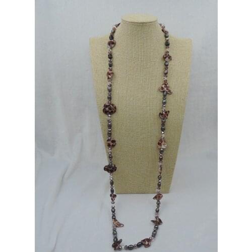 100% NATURE FRESHWATER PEARL LONG 120 cm NECKLACE