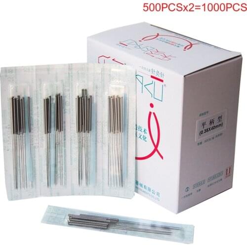 2*500pcs/box acupuncture needle with tube moxibustion disposable sterile acupuncture needles Tube needle Germany tech needle