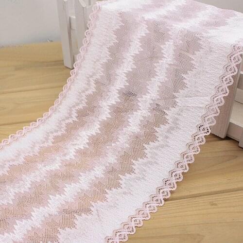 2M/lot 21cm Yellow pink silver grey stretch lace accessories Handmade skirts dress lace fabric AC201