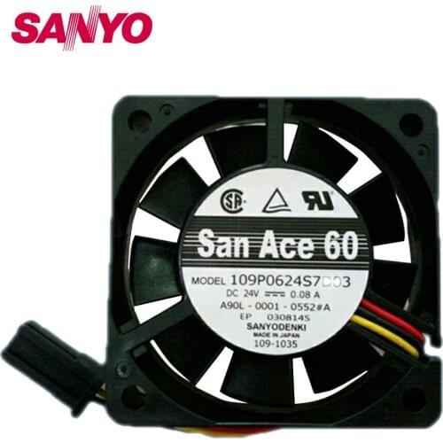 A90L-0001-0552 # A 109P0624S7D03 6015 60cm 60mm 24V 0.08A cooling fan
