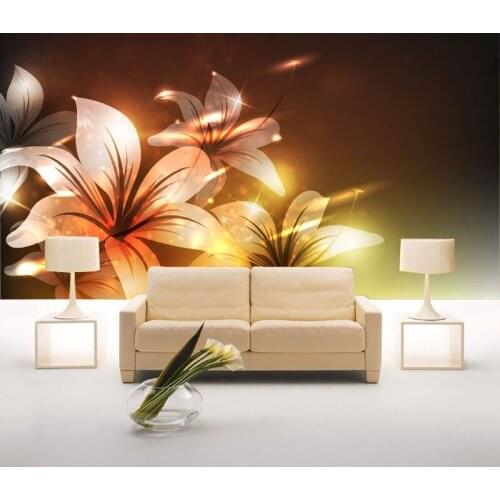 Watercolor trees Art Wallpaper Nonwoven large garden flowers living room bedroom mural Custom Size