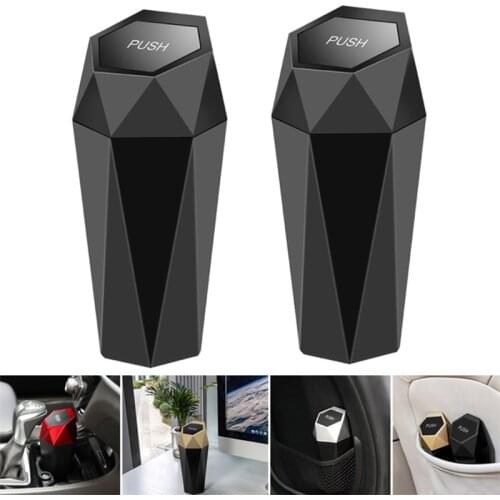 Vehicle Garbage Can Push Over Design Detachable Car Garbage Can Automobiles Interior Accessories