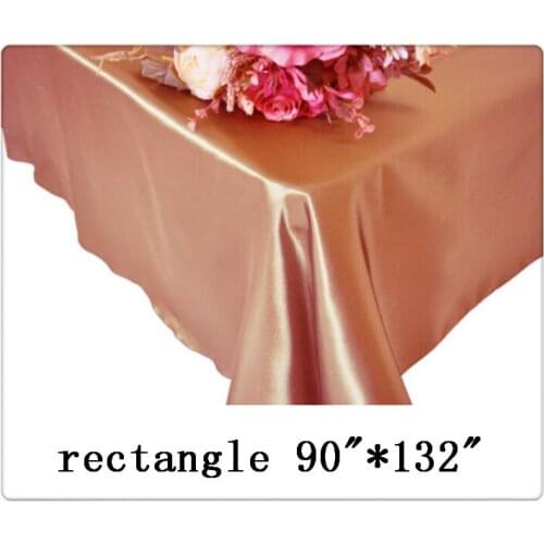 Free shipping rectangle tablecloth size 90"*132" color dusty rose for wedding decoration /table cloth