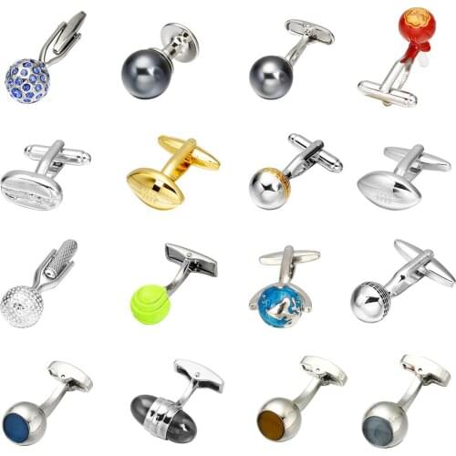 Brand Cuff Links Luxury Pearl Cufflinks for Mens High Quality round Crystal Cufflinks for mens Shirt Cuff button Wedding gift