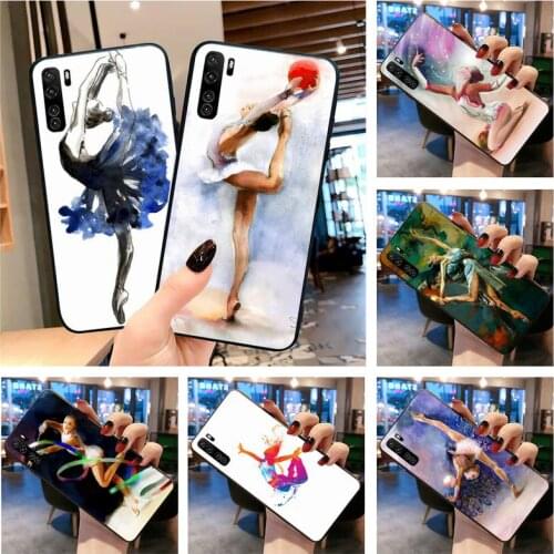 Love Gymnastics Oil Painting Phone Case for Huawei P20 P30 P40 lite E Pro Mate 30 20 Pro P Smart 2020 P10