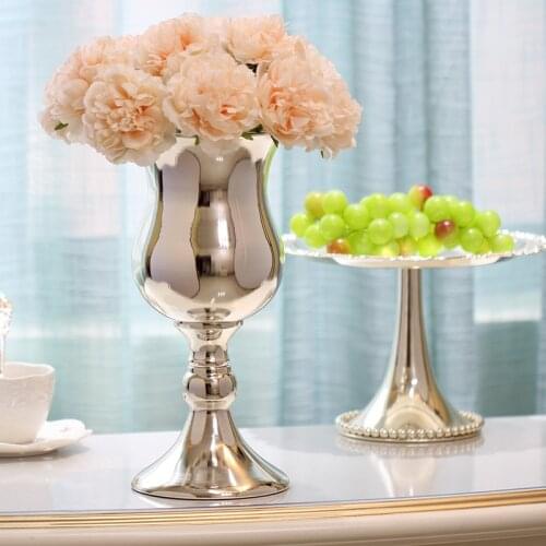 Flower Vases Floor Metal Vases Plant Floral Holder Flower Pots Road Lead for Home Wedding Corridor Decoration Gold Vases ZHP013