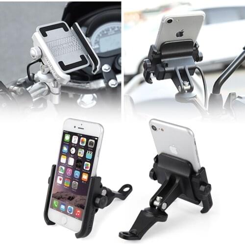 4.3-6.7 inch Phone Holder Motorcycle Handlebar Bicycle Bracket Quick Charge USB Charger GPS Mount Bracket