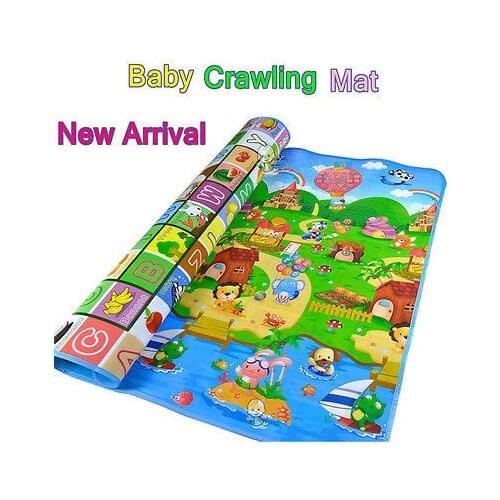 Baby Crawling Play Mat Climb Pad Double-Side Fruit Letters And Happy Farm Baby Toys Playmat Kids Carpet Baby Game