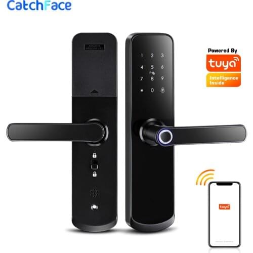 Tuya app Fingerprint Door Lock Wifi Code Card Key Touch Screen Smart Door Lock Security Digital Electronic Lock For Home