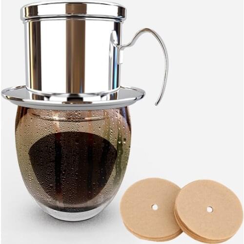 Coffee Maker Filter Wood Filter Paper, 500Pcs Round Replacement Filter Papers for Vietnam Pot Coffee Marker Pot 68mm
