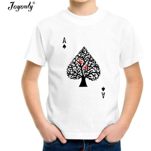 Joyonly 2018 Boy Girls Short Sleeves T Shirt Children Cartoon Heart - shaped leaf Print Tops Clothes For Kids T-shirt