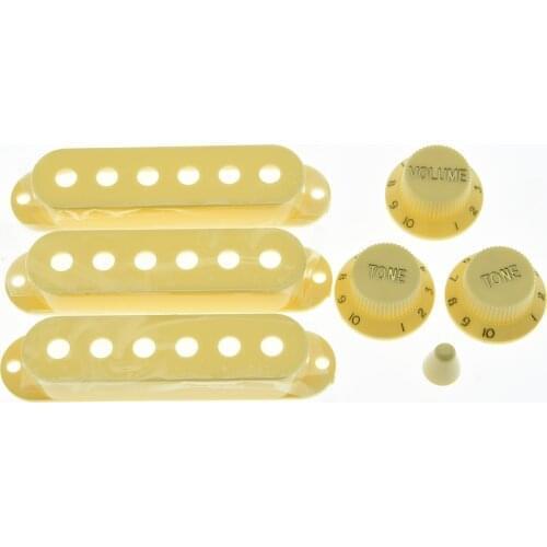 KAISH Vintage Cream ST Knobs,ST Pickup Covers and Switch Tip
