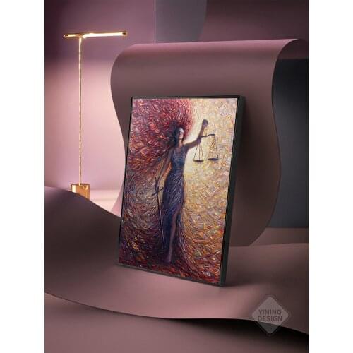 Mindblowing Magical Abstract Canvas Oil Painting Lady Justice Wall Picture For Living Room Home Decor Nordic Frameless