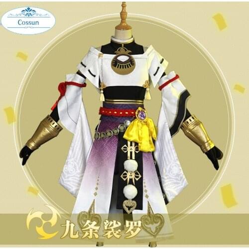 Genshin Impact Kujou Sara Kimono Game Suit Uniform Cosplay Costume Halloween Carnival Party Outfit For Women XS-XXL NEW