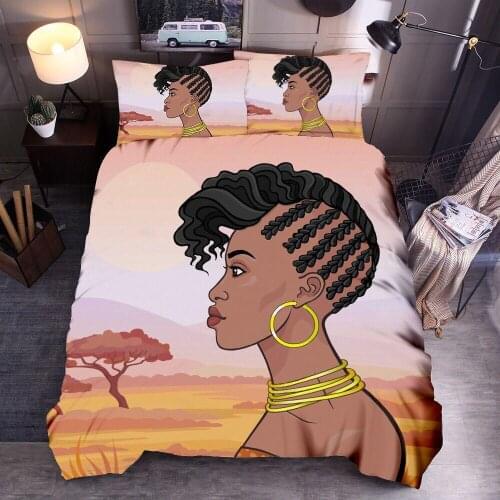 3D HD Print Bedding Set Custom/King/Europe/USA Duvet Cover Set Double/King,Quilt/Blanket Cover Set Bedclothes Classical African