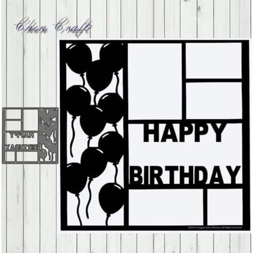Metal Cutting Dies Happy birthday balloons New Dies for 2019 For DIY Scrapbooking Decorative Embossing Paper Cards Die Cutting