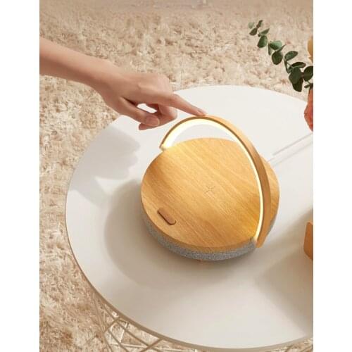 GY Multi-Functional Bedside Lamp Wireless Charger Speaker Bedroom Table Lamp Nordic Simple Small Night Lamp