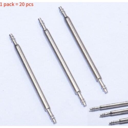 Stainless Steel Semi-steel Raw Ear Needles / Raw Ear Plugs Watch Ear Spring Bar Watch Shaft Strap Accessories 1 Pack = 20 Pcs