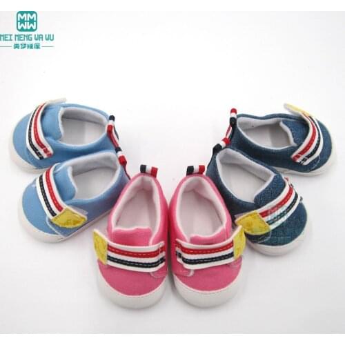 7.5cm shoes for doll fit 43-45cm American doll and baby new born doll fashion sneakers, flower shoes