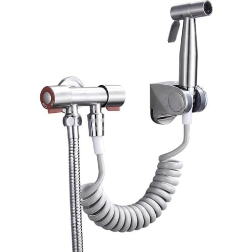 Handheld Toilet bidet sprayer set Kit Stainless Stee Hand Bidet faucet for Bathroom hand sprayer shower head self cleaning