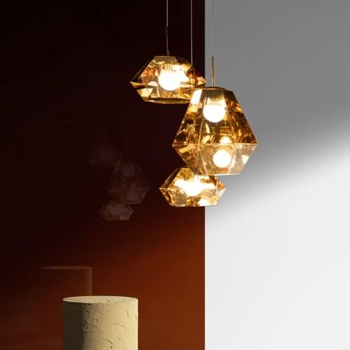 Nordic Diamond Crystal Chandelier Restaurant Bar Cafe Bar Designer bedroom light Glass Hanging Lights