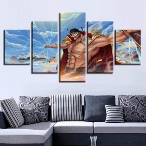 Modern Canvas Art 5 Piece Prints Pirate King Anime Posters Home Modular Decor Pictures Living Room Wall Decoration Paintings