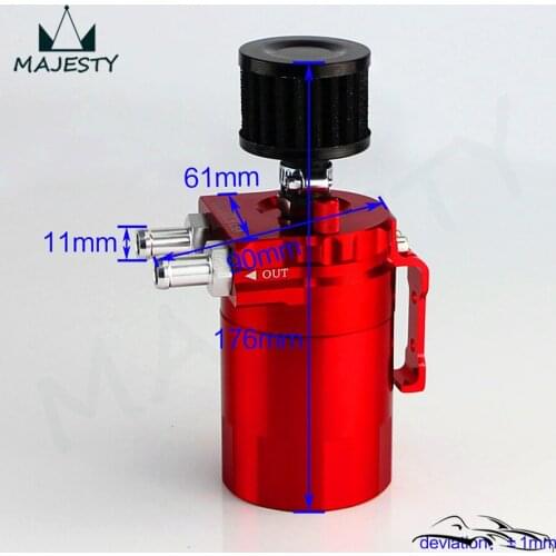 Universal Cylinder Aluminum Baffled Oil Catch Tank/Can Reservoir+Filter