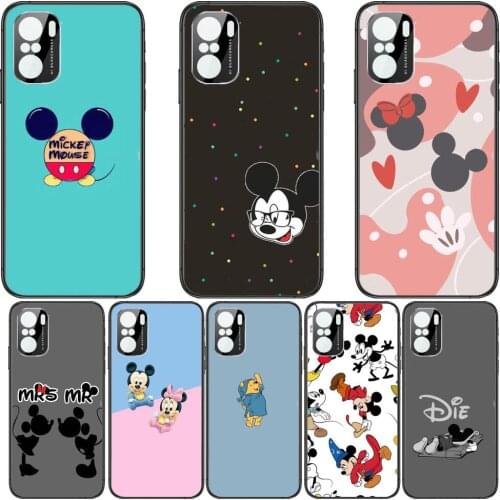 Disney lover cartoon phone protect cover Phone Case For xiaomi redmi POCO F1 F2 F3 X3 Pro M3 9C 10T Lite NFC Black Cover Silicon