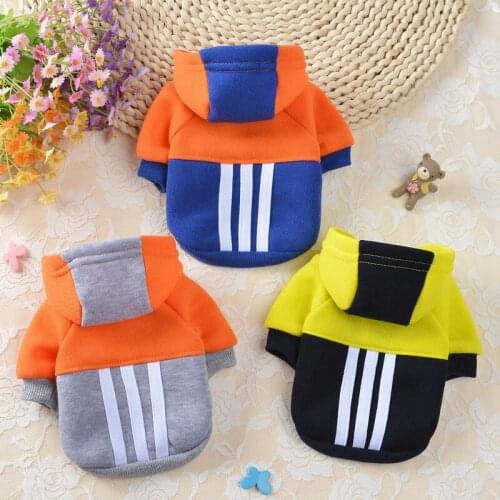 Winter Warm Striped Pet Clothes for Small Dogs Cats Soft Fleece Pets Dog Coat Jacket Puppy Clothing Outfits Chihuahua Costume
