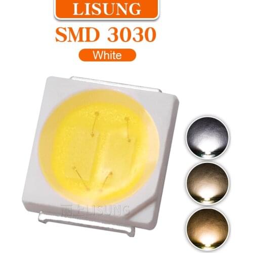 Gold Line 1000pcs/Bag 3V 6V SMD 3030 Led 2800K 4000K 6500K Warm White Light Emitting diode Water Clear LED Light Diode Set