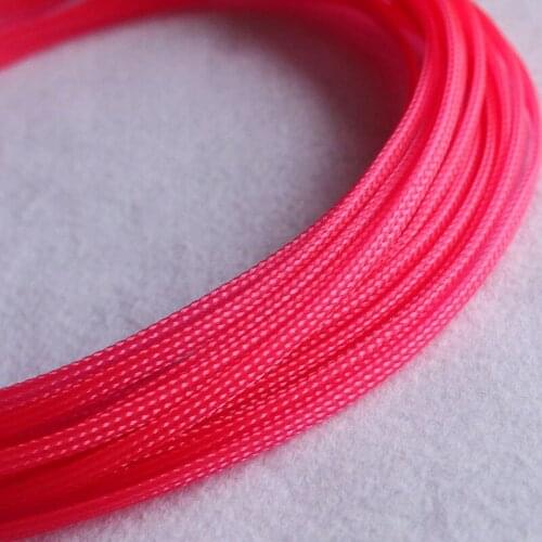 1/10/100 Meters Pink - High quality 4mm Braid PET Expandable Sleeving High Density Sheathing Plaited Cable Sleeves