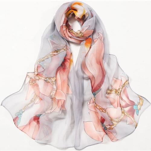 2021 New Beach Silk Scarf Women Soft Printed Bandana Brand Long Shawls Fashion Ladies Lightweight Scarves