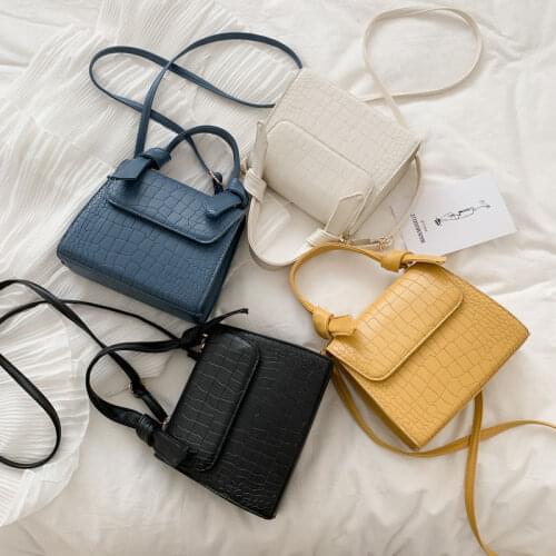 2021 Crocodile Pattern PU Leather Crossbody Bags For Women Female Shoulder Handbags Mini Purses Travel Cross Body Clutch Bag