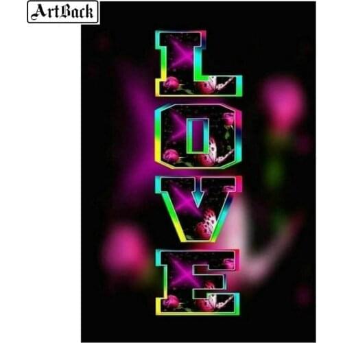 5d diy diamond painting love icon color full square diamond mosaic resin rhinestone diamond embroidery crafts kit