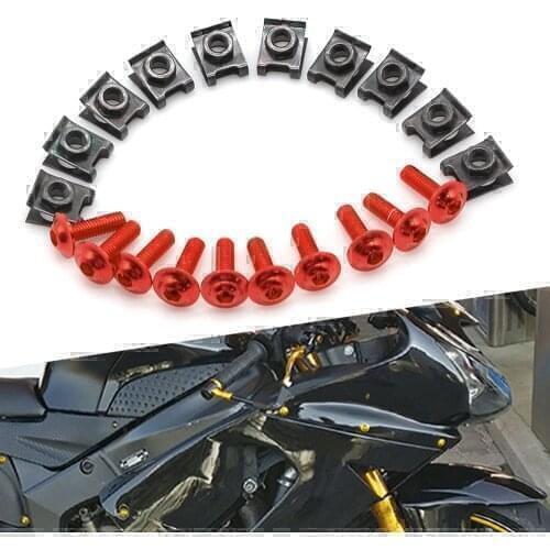 6MM CNC Motorcycle Fairing Screws Fastener Clips Body Spring Nut Bolts For HONDA PCX 125 150 ADV150 PCX125 PCX250