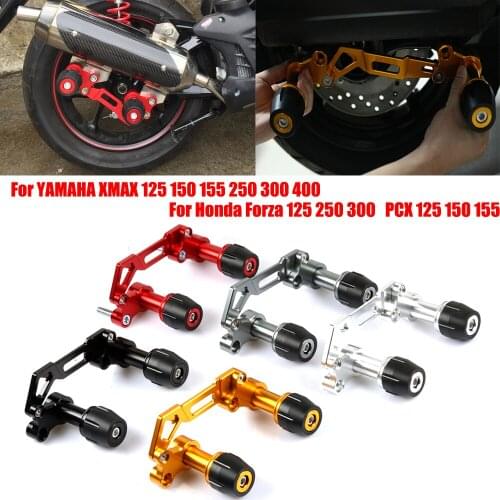 For Yamaha NVX Nmax 155 Xmax 300 XMAX 250 Aerox Honda Forza300 PCX125 Fall Muffler Falling Frame Slider Anti Crash Protector